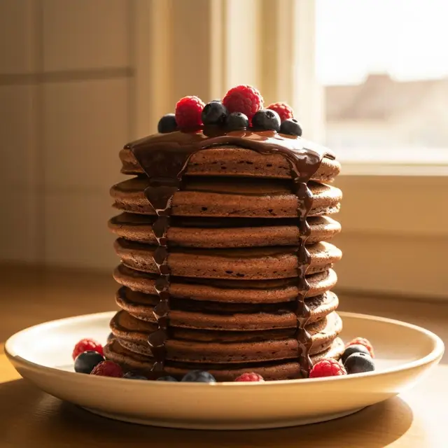 Pancake al cioccolato fondente